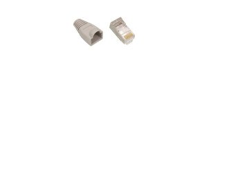 PLUG RJ45 ISDN-0025 GREY CAT5E