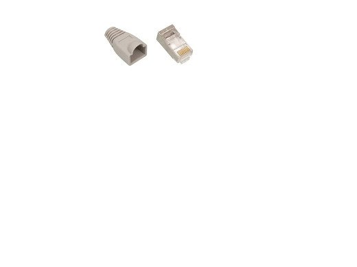 Букса RJ45 конектор с гумен протектор ISDN-0025 GREY