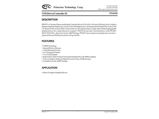 Интегрална схема  PT6355 SMD