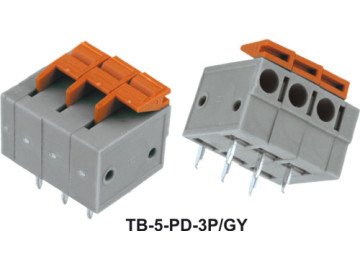 Pcb клема  с 2 пина TB-5-PD-2P/GY