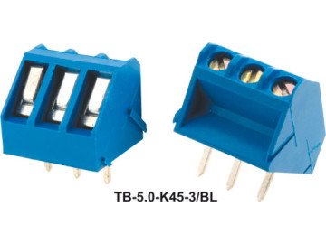 Pcb клема  с 2 пина TB-5.0-K45-2/BL