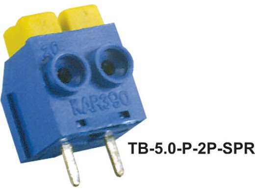 Pcb клема  с 2 пина TB-5.0-P-2P-SPR