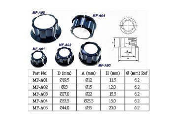 Копче за потенциометър 27x15.5 Ф6 m