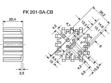 RADIATOR TO-3 FK201SACB