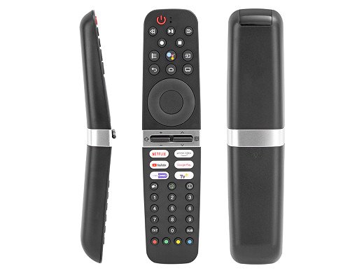 Дистанционно управление с бутони, микрофон и гласови команди