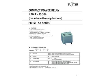 RELAY 12V 25A 5P  FBR51ND12-W1
