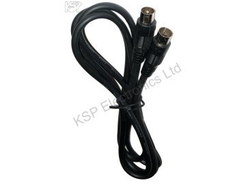 RFCoax cable Black EC Plug/IEC Socket 1.5m