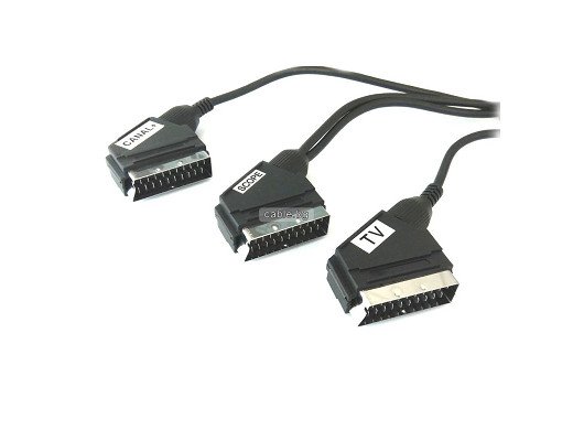Аудио видео кабел SCART - SCART M (IN)+SCART M