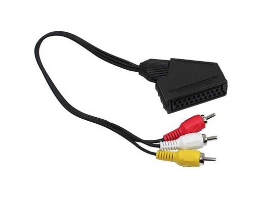 Кабел SCART FEMALE/3RCA 0.2m
