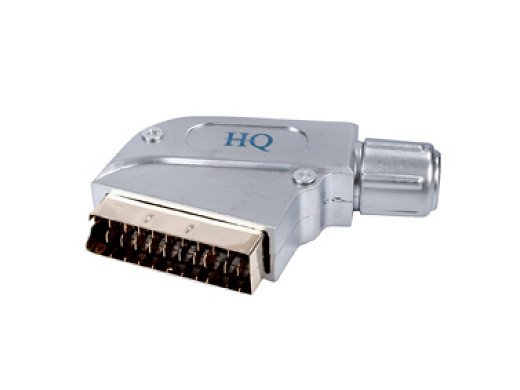 Конектор тип SCART мъжки 21 пина запояване HQSSVC001 Gold