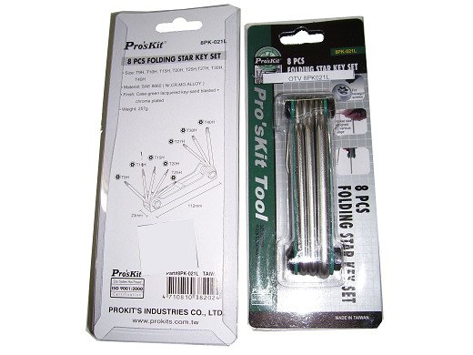Комплект от 8бр. звезди отвертки 8PK021L