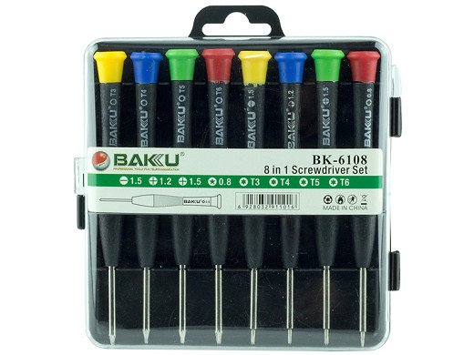 Комплект от 8 прецизни отвертки T BK-6108 8 in 1