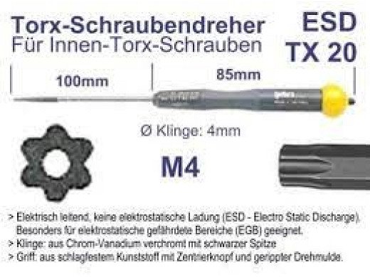 ESD Torx  Tx20 x 100mm Gebra 642090