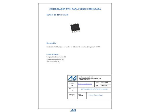 Интегрална схема S3330 SO-8