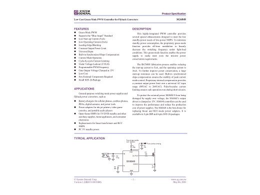 Интегрална схема SG6848TZ1 SOT23-6