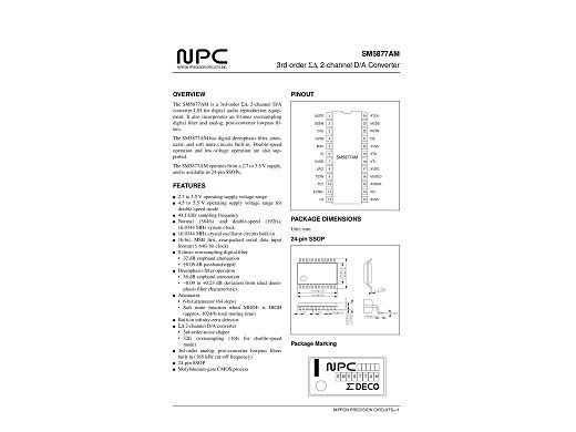 Интегрална схема SM5877AM SSOP-24