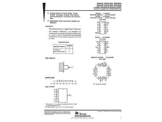 Интегрална схема  SN7430