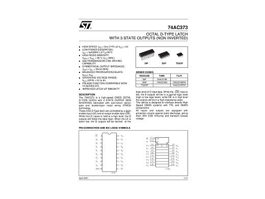 Интегрална схема SN74AC373 TSSOP-20