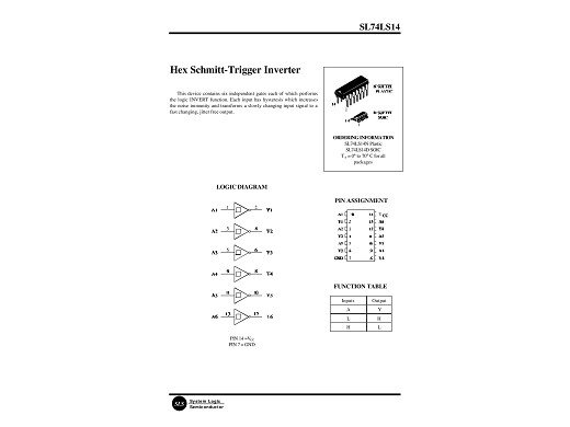 Интегрална схема  SN74LS14N