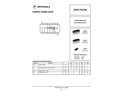Интегрална схема  SN74LS30