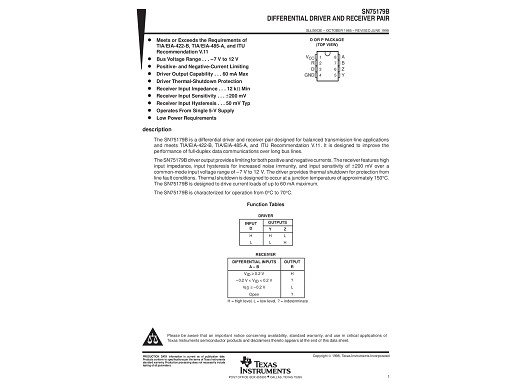 Интегрална схема SN75179BP DIP-8