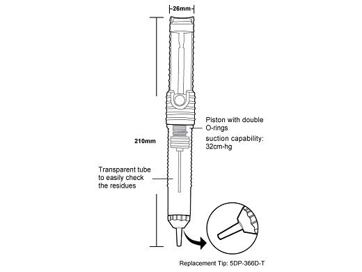 Вакуум помпа за поялник за поялник  DP366J