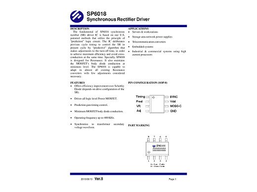 Интегрална схема SP6018I SO-8