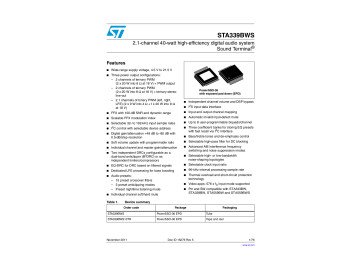 Интегрална схема STA339BWS PSSO-36