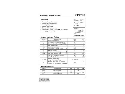 Транзистор FQP2N90