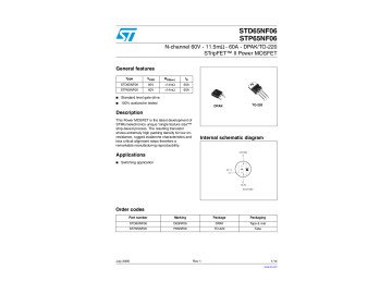 Транзистор STP55NF06 TO-220
