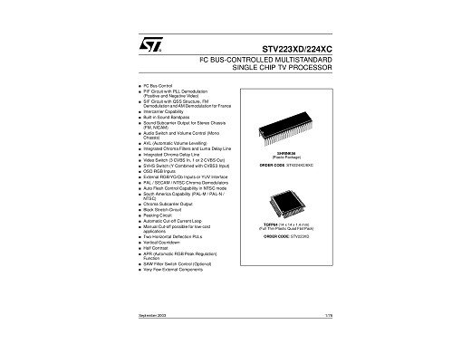 Интегрална схема  STV2238DQ  SMD