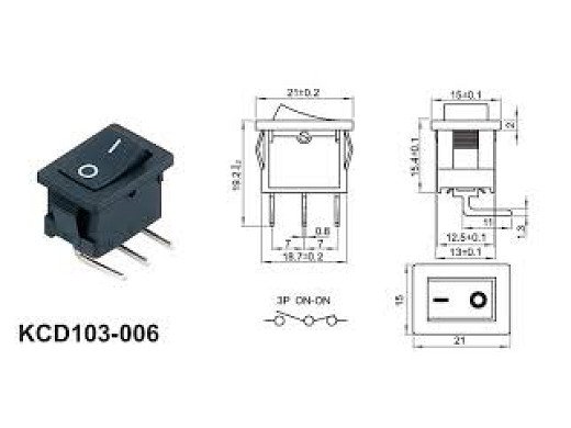 Бутон KCD-103 3P незадържащ