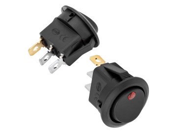 SWITCH KCD1-105 KCD1-8 3P RED 12V