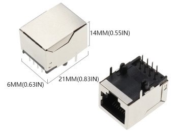 Socket PCB NETWORK RJ45 CAT5E SHIELDED