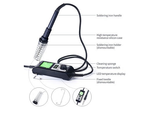 Поялник с терморeгулатор Wep 908D-II