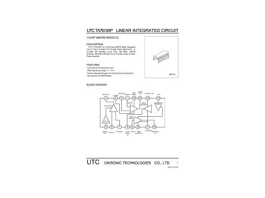 Интегрална схема  TA7613AP