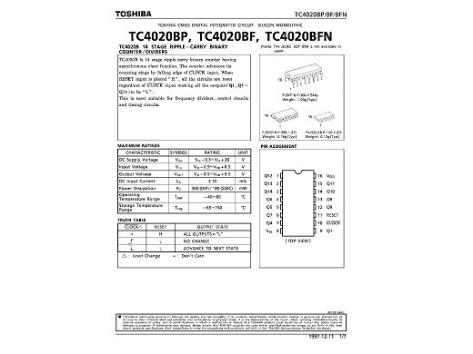 Интегрална схема  CD4020E DIP-16