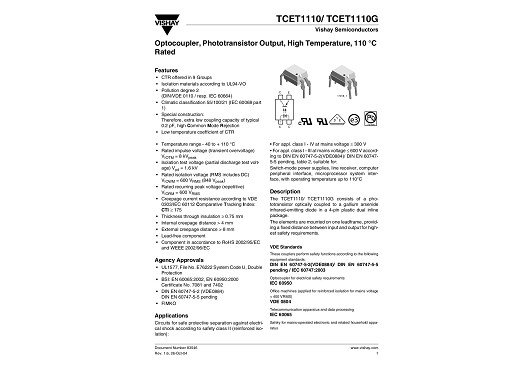 Интегрална схема TCET1114