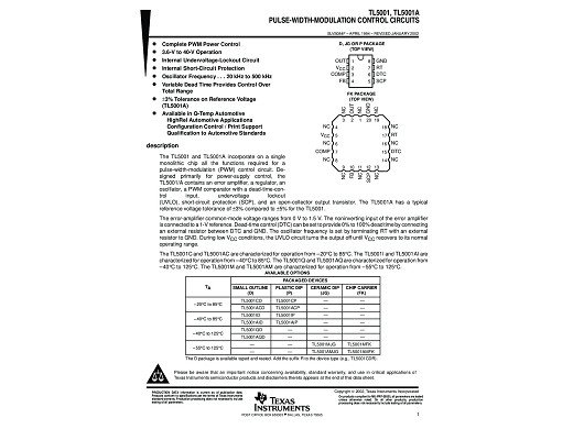 Интегрална схема TL5001C SO-8