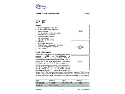 Интегрална схема TLE4263GM PDSOP-14