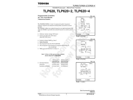Интегрална схема  TLP620 DIP-4