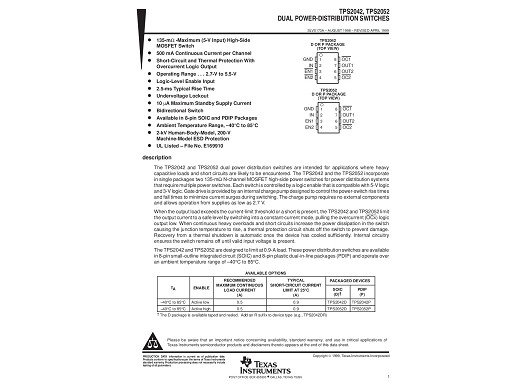 Интегрална схема TPS2042B SO-8