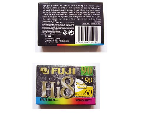 VIDEOCASSETTE HI 8 90min