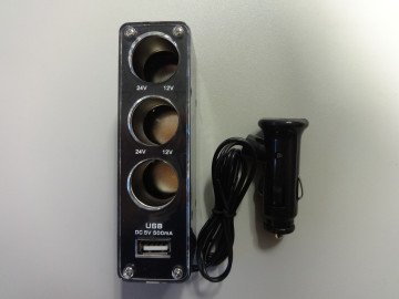XK-0096 CAR USB CHARGER 3 SOCKET