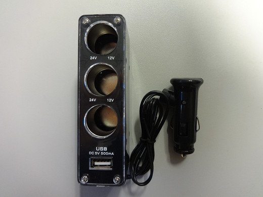 XK-0096 USB CAR CHARGER 3 SOCKET