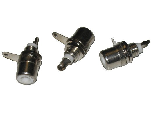 Женски RCA конектор за монтаж на черен панел