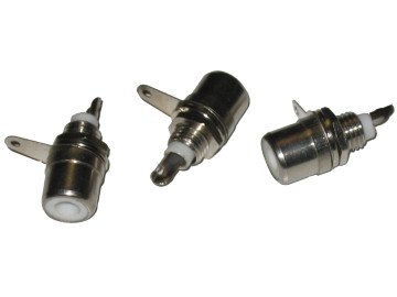 Женски RCA конектор за монтаж на черен панел