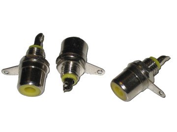Женски RCA конектор за монтаж на черен панел