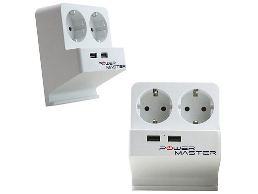 РАЗКЛОНИТЕЛ 2-ka PM-16892+ 2 USB 5V 2.1A STAND GSM