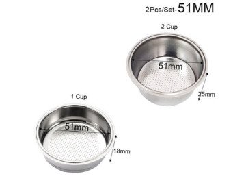 Цедка с двойно дъно за две кафета за кафе машина Neo, Elite, Delonghi